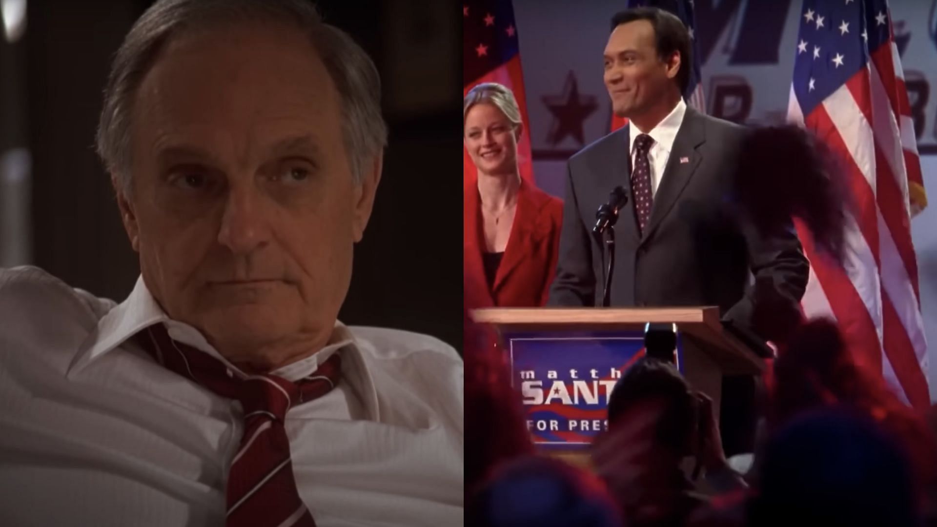 Season 7 focuses on Santos and Vinick's presidential race (Image via YouTube/The West Wing)